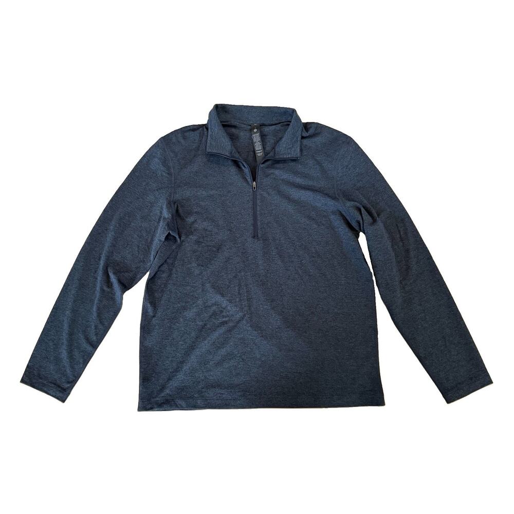 Lululemon Pullover Mens Medium Blue Quarter Zip Long Sleeve Athletic Running Top